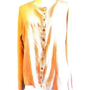 IB Diffusion Light Pink Cardigan Size M Close Knit Classic Comfy Sweater NEW